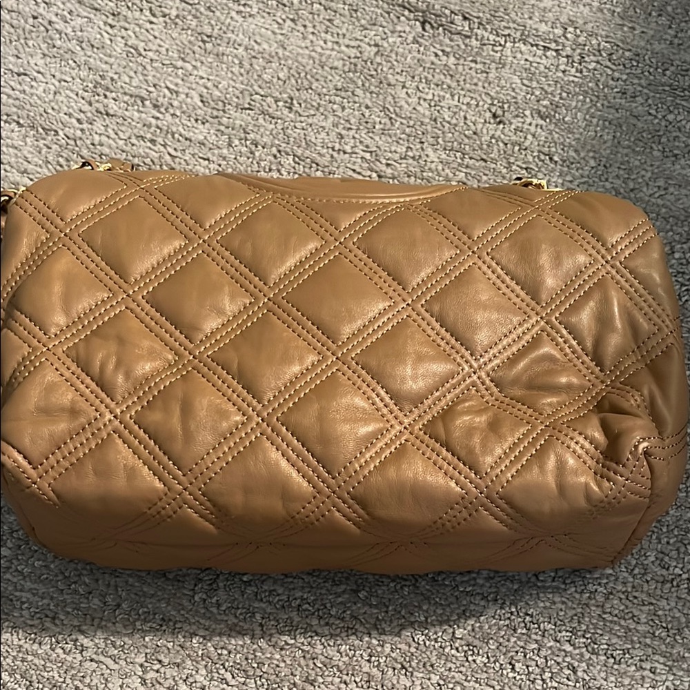 Tory Burch Brown and Gold Crossbody Bag with Quilted Design - Picture 8 of 10